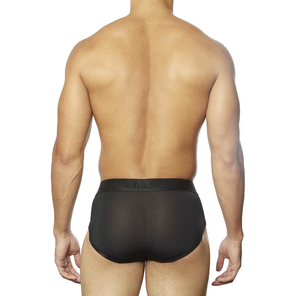 Carbon Mesh Brief Black