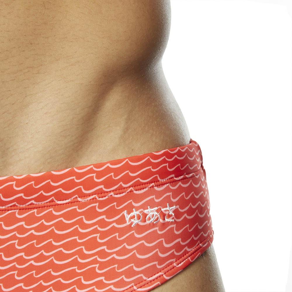 Swim Brief Red Wave Print