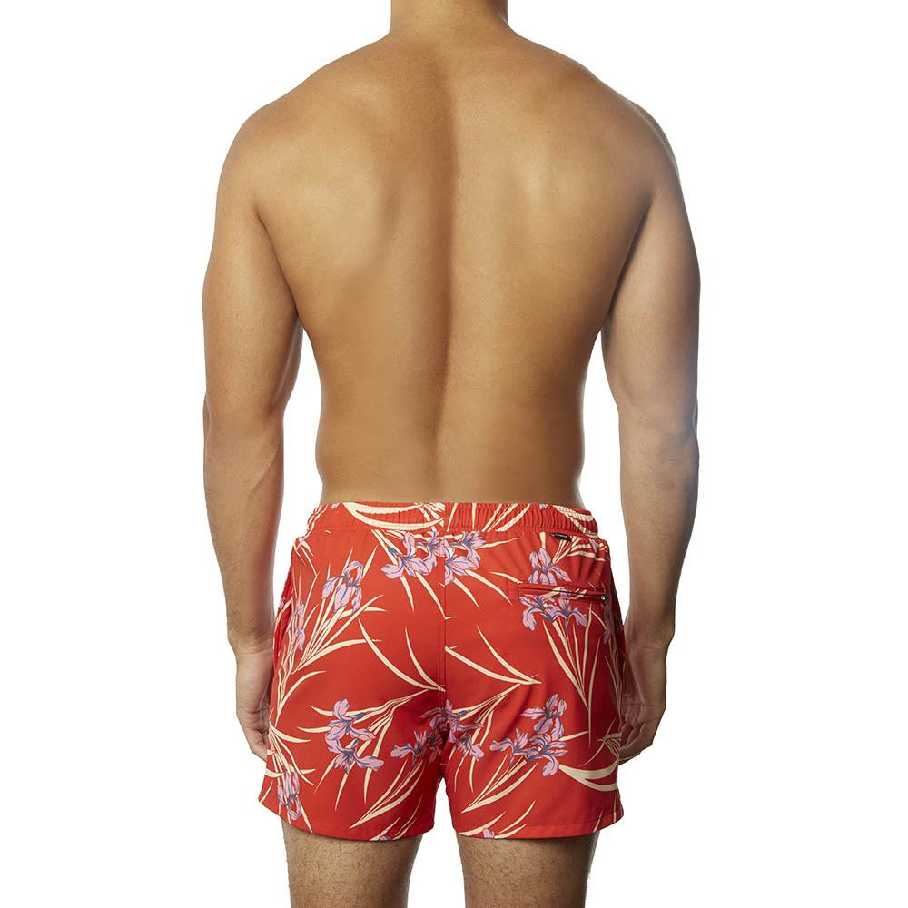 Swim Short Red Indo Palm