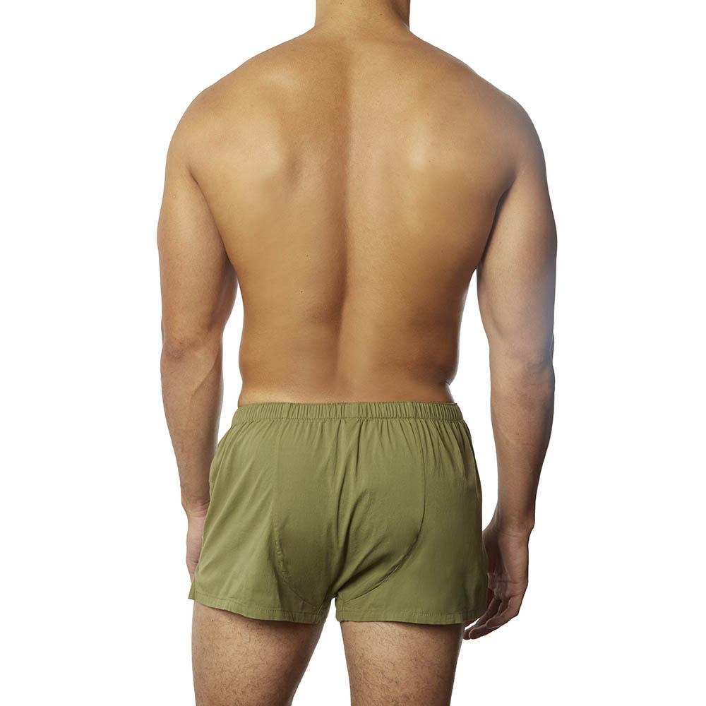 Short-Cut Cotton Boxer Olive