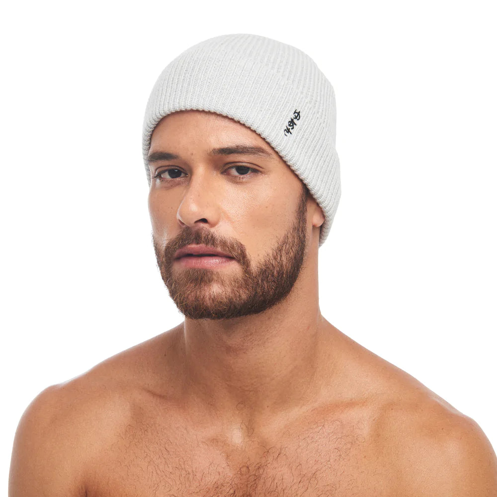 Frost Grey Merino Wool Beanie